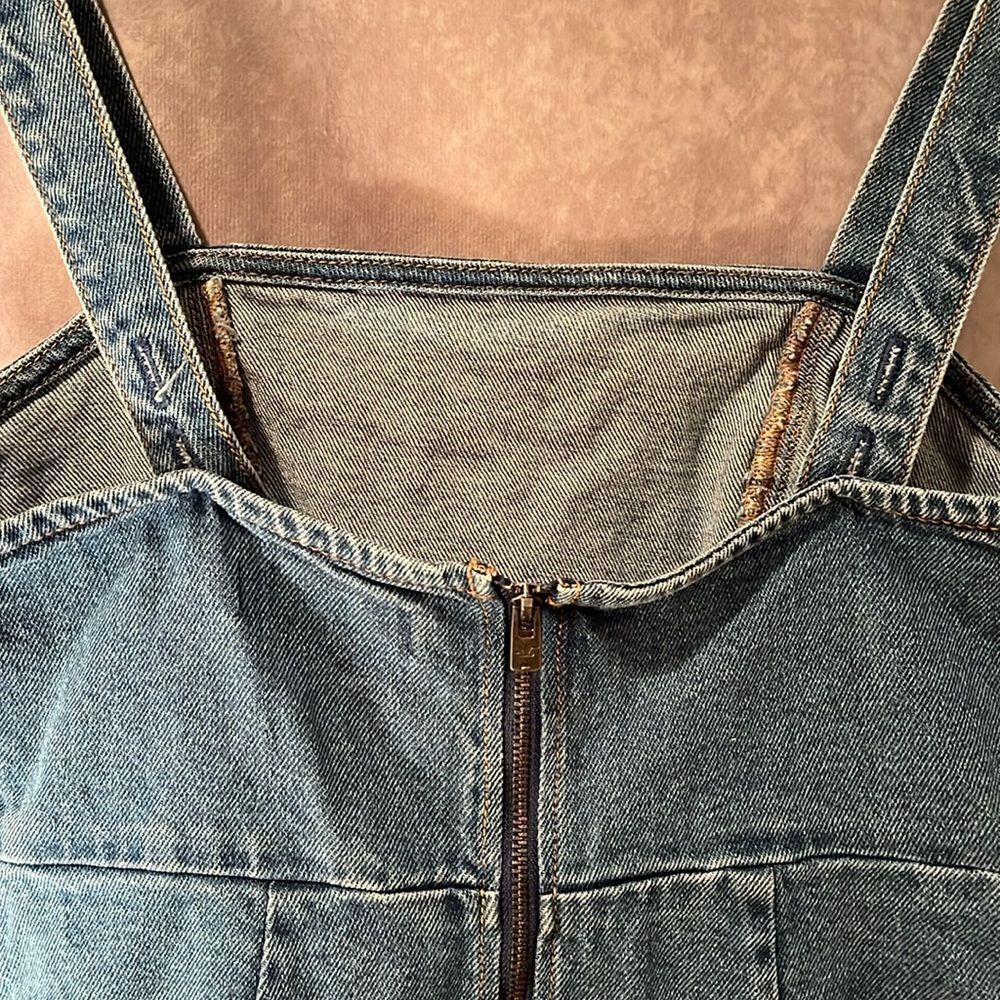 Hollister Overalls Denim Blue Mini Dress size XS - Picture 6 of 9
